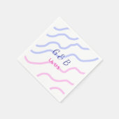 おシンプルミニマル客様のカップル名を追加する市区町村名文字 スタンダードカクテルナプキン (角)