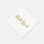 おシンプル名前の追加文字bridesmaidギフト スタンダードカクテルナプキン (角)