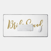 おシンプル名前の追加文字bridesmaidギフト デスクマット (キーボード&マウス)