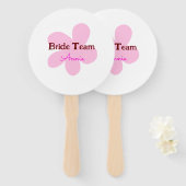 おシンプル名前の追加文字bridesmaidギフト ハンドファン (正面&裏面)
