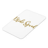 おシンプル名前の追加文字bridesmaidギフト マグネット (左側)