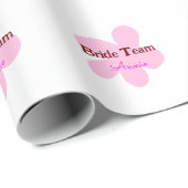 おシンプル名前の追加文字bridesmaidギフト ラッピングペーパー (ロールコーナー)