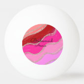 おシンプル名前の追加文字bridesmaidギフト 卓球ボール (裏面)