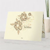 おスタイリッシュよびモダン誕生日ウィッシュ折り畳みカード カード (裏面)