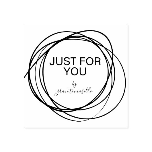 おスタイリッシュ前達のために走り書きパーソナライズされたする ラバースタンプ (インプリント)