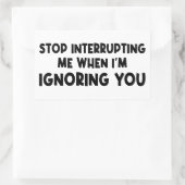 おストップ前を無視する時に邪魔する 長方形シール (バッグ)