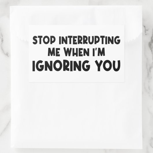 おストップ前を無視する時に邪魔する 長方形シール (バッグ)