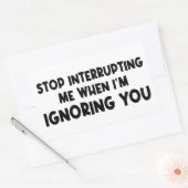 おストップ前を無視する時に邪魔する 長方形シール (封筒)