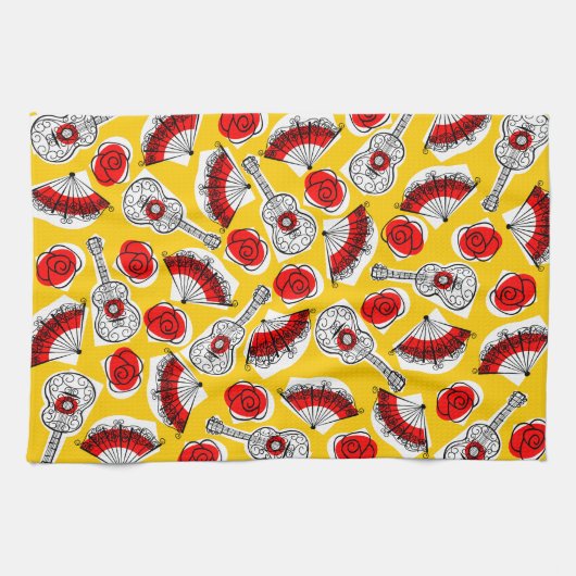 おスペインの土産の数々のキッチンタオル キッチンタオル (横)