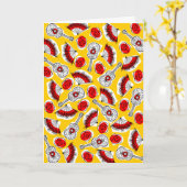 おスペインの土産数々の縦挨拶カード カード (黄色い花)