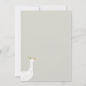 おバカなガチョウの楽しいかわいい1歳の誕生日パーティー 招待状 (裏面)