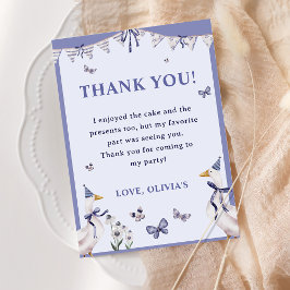 おバカなガチョウの誕生日パーティー感謝カード 招待状