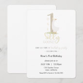 おバカなガチョウの誕生日招待状 招待状 (正面/裏面)