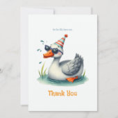 おバカなガチョウの1歳の誕生日 サンキューカード (正面)