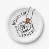 おバカなガチョウ 夕食はなに ペーパープレート (正面)