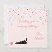 おバカな黒猫の誕生日 カード (裏面)