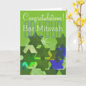 おバー（ユダヤ教の）バル・ミツバー カード (黄色い花)