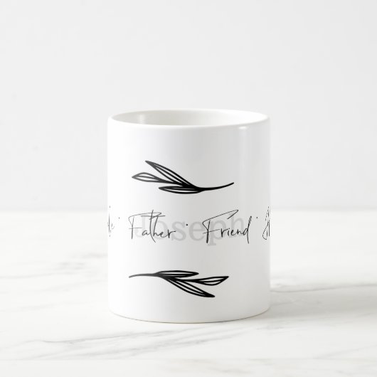 おパーソナライズされたじさんの日 コーヒーマグカップ (中央)