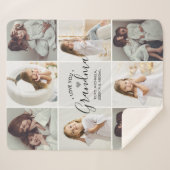 おパーソナライズされたばあちゃんの手書き愛8-Photo シェルパブランケット (正面(横))