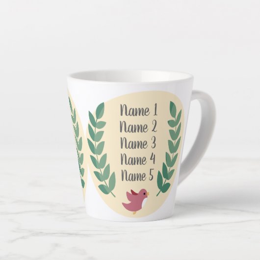 おパーソナライズされたばあちゃん大切みたいな カフェラテマグ (右アングル)