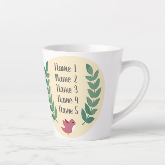 おパーソナライズされたばあちゃん大切みたいな カフェラテマグ (右)