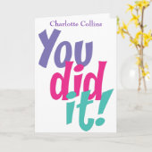 おパーソナライズされためでとう カード (黄色い花)