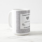 おパーソナライズされためでとう コーヒーマグカップ (正面左)