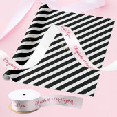 おパーソナライズされたエレガント礼結婚式の引き出物ピンク サテンリボン