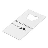 おパーソナライズされたカスタマイズ前に クレジットカード栓抜き (裏面アングル)