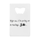 おパーソナライズされたカスタマイズ前に クレジットカード栓抜き (裏面)