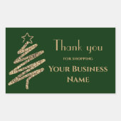 おパーソナライズされた世話になっております 長方形シール (正面)