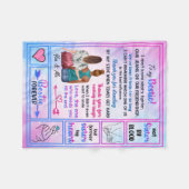 おパーソナライズされた世話に最高のなりました|  フリースブランケット (正面(横))