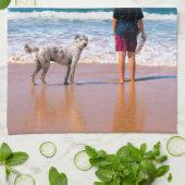 おパーソナライズされた使いのフォトキッチンタオル(文字) キッチンタオル (折り畳み)