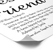 おパーソナライズされた使いの最高の友人定義スクリプト ポスター (角)