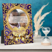 おパーソナライズされた写真付きの記念日 フォトプラーク (側面)