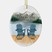 おパーソナライズされた前と私こ得のオーナメント セラミックオーナメント (右)