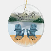 おパーソナライズされた前と私こ得のオーナメント セラミックオーナメント (左)