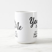 おパーソナライズされた前と私のマグ コーヒーマグカップ (中央)