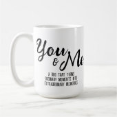 おパーソナライズされた前と私のマグ コーヒーマグカップ (左)