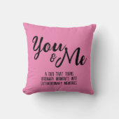 おパーソナライズされた前と私 クッション (正面)