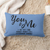 おパーソナライズされた前と私 ランバークッション (ブランケット)