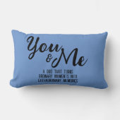 おパーソナライズされた前と私 ランバークッション (正面)