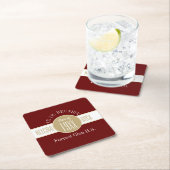 おパーソナライズされた前に!!クラス懇親会紙コースター スクエアペーパーコースター (インサイチュ)