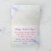 おパーソナライズされた前のメッセージを書いた母の日用カード カード (内部)