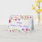 おパーソナライズされた前のメッセージを書いた母の日用カード カード (黄色い花)