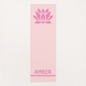 おパーソナライズされた前の名で蓮 ヨガマット (正面)