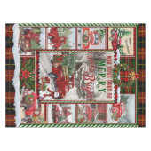 おパーソナライズされた前の日メリーと明るいクリスマス テーブルクロス (正面(横))