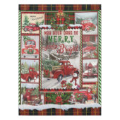 おパーソナライズされた前の日メリーと明るいクリスマス テーブルクロス (正面)