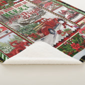 おパーソナライズされた前の日メリーは明るくクリスマス シェルパブランケット (3/4)