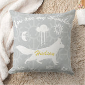 おパーソナライズされた前は俺のサンシャインキツネの跡だ クッション (ブランケット)